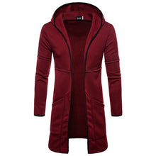 Load image into Gallery viewer, Mens New Style Autumn Winter Coat Warm  Trench New Fashion Long Overcoat Casual Solid Outwear Cardigan
