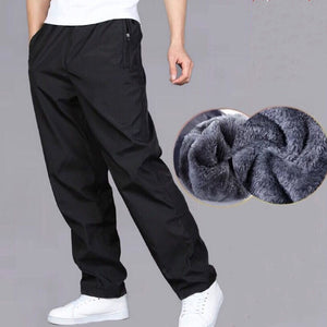 Men's Sweatpant Trousers Autumn Winter Plus Velvet Warm