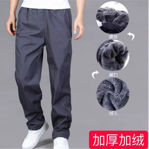 Men's Sweatpant Trousers Autumn Winter Plus Velvet Warm